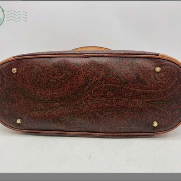 Etro Brown and Tan Paisley Satchel